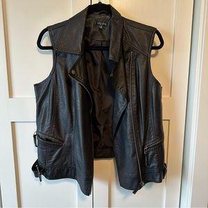 City Chic faux leather moto vest